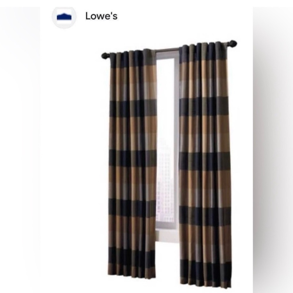 Striped Black and Brown Curtains